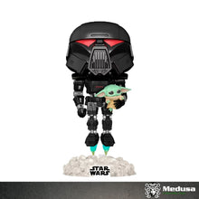 Cargar imagen en el visor de la galería, Funko Pop! Star Wars: Dark Trooper with Grogu #488 (SE) (Glow) (Dañado)