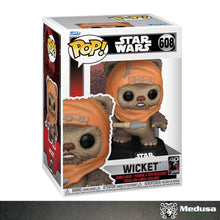 Cargar imagen en el visor de la galería, Funko Pop! Star Wars: Wicket (El Regreso del Jedi 40 Aniversario) #608 (Dañado)
