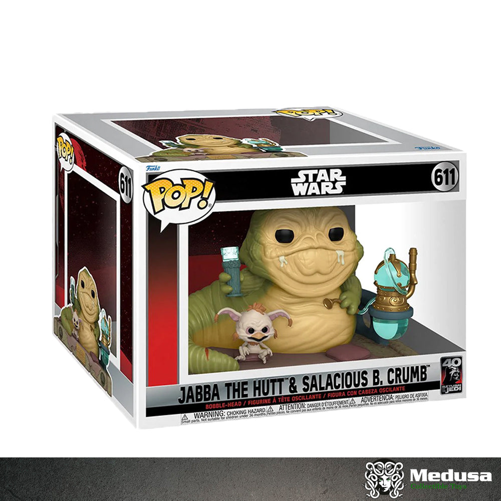 Funko Pop! Star Wars: Jabba The Hutt & Salacious B. Crumb (El Regreso del Jedi 40th) #611