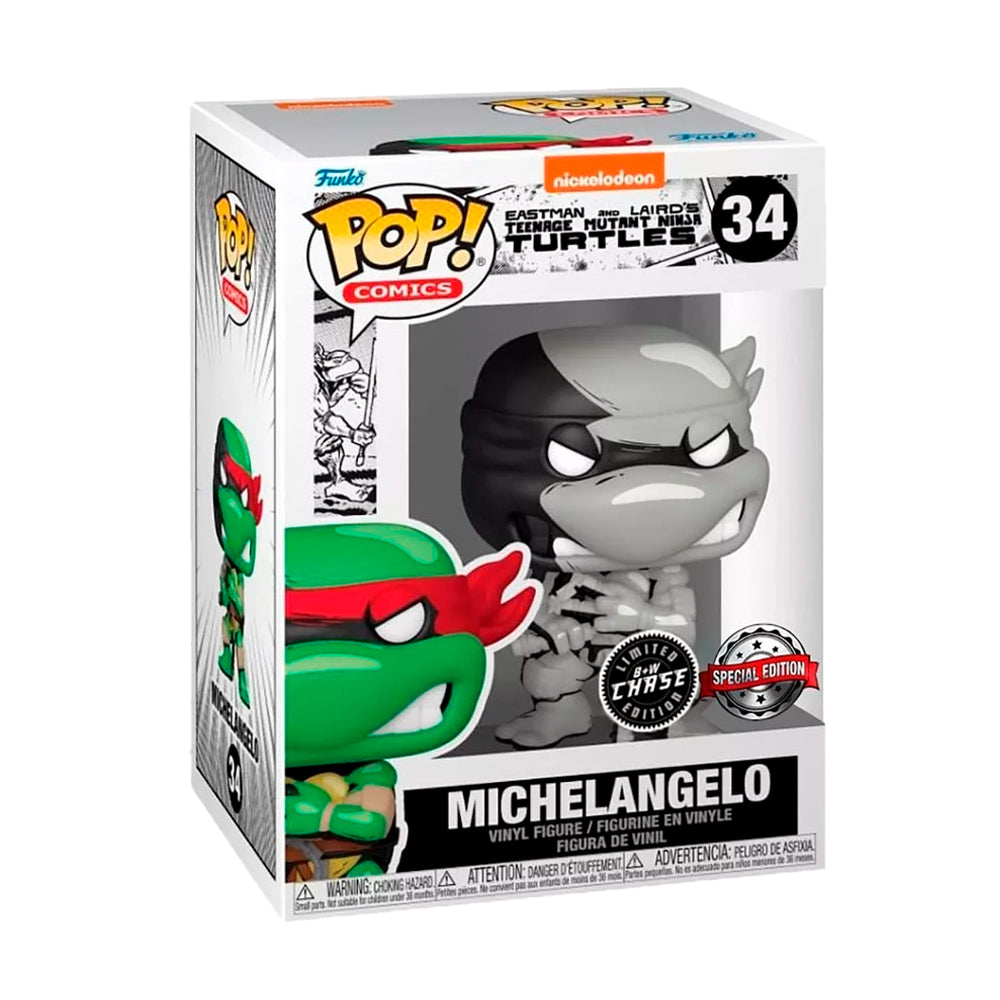 Funko Pop! Tortugas Ninja : Michelangelo #34 Chase ( SE )